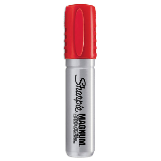 Sharpie Magnum Permanent Marker, Broad Chisel Tip, Red (44002)