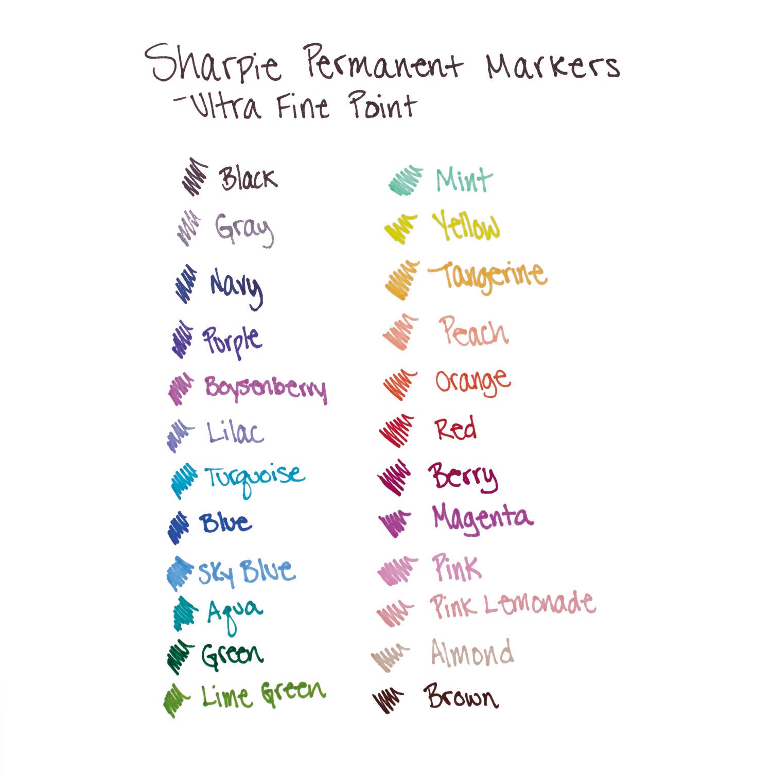 Sharpie Ultra Fine Tip Permanent Marker, Ultra-Fine Needle Tip, Assorted Colors, 24/Set (75847)