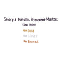 Sharpie Metallic Fine Point Permanent Markers, Fine Bullet Tip, Metallic Silver, 4/Pack (39109PP)