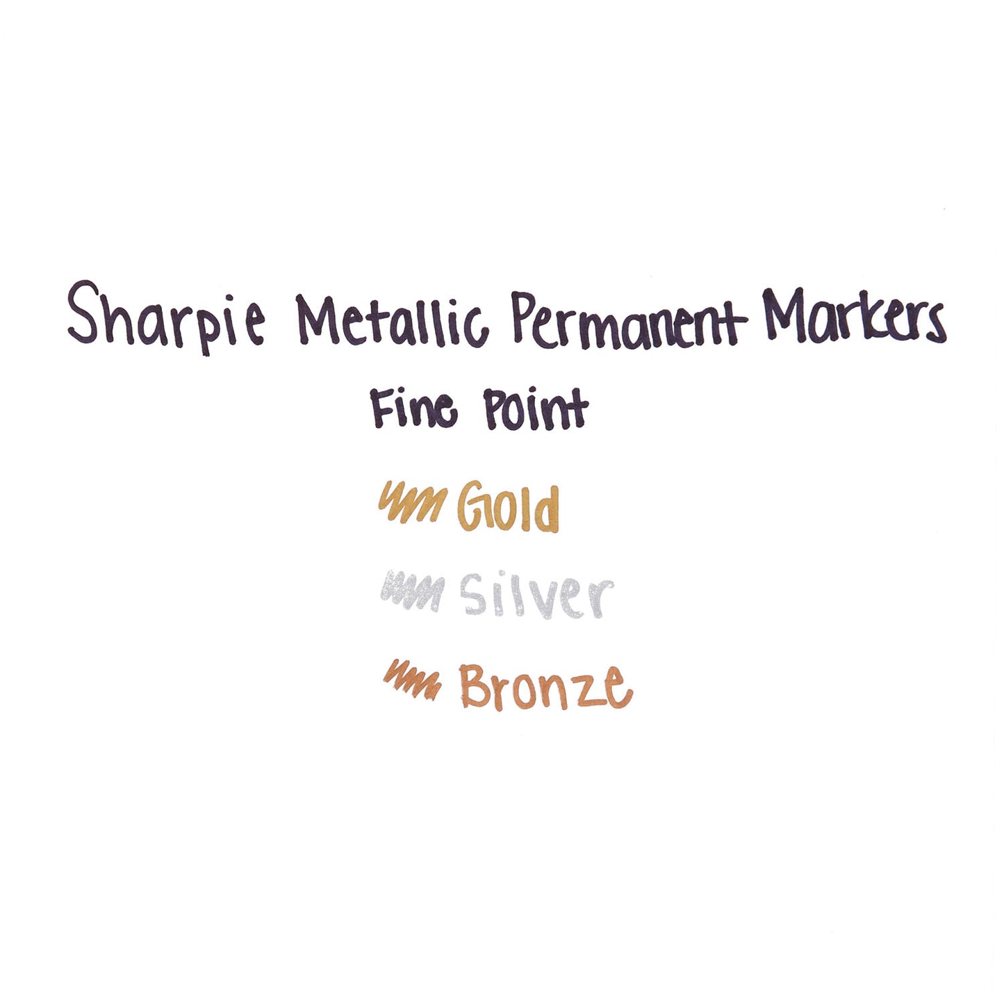 Sharpie Metallic Fine Point Permanent Markers, Fine Bullet Tip, Metallic Silver, 4/Pack (39109PP)