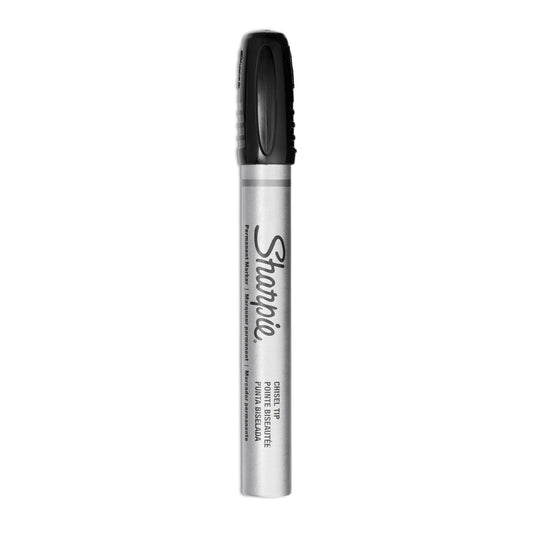 Sharpie Durable Metal Barrel Permanent Marker, Broad Chisel Tip, Black (1794224)
