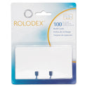 Rolodex Plain Unruled Refill Card, 2.25 x 4, White, 100 Cards/Pack (67558)