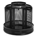 Rolodex Wire Mesh Spinning Desk Sorter, 8 Compartments, Steel Mesh, 6.5" Diameter x 6.5"h, Black (1773083)