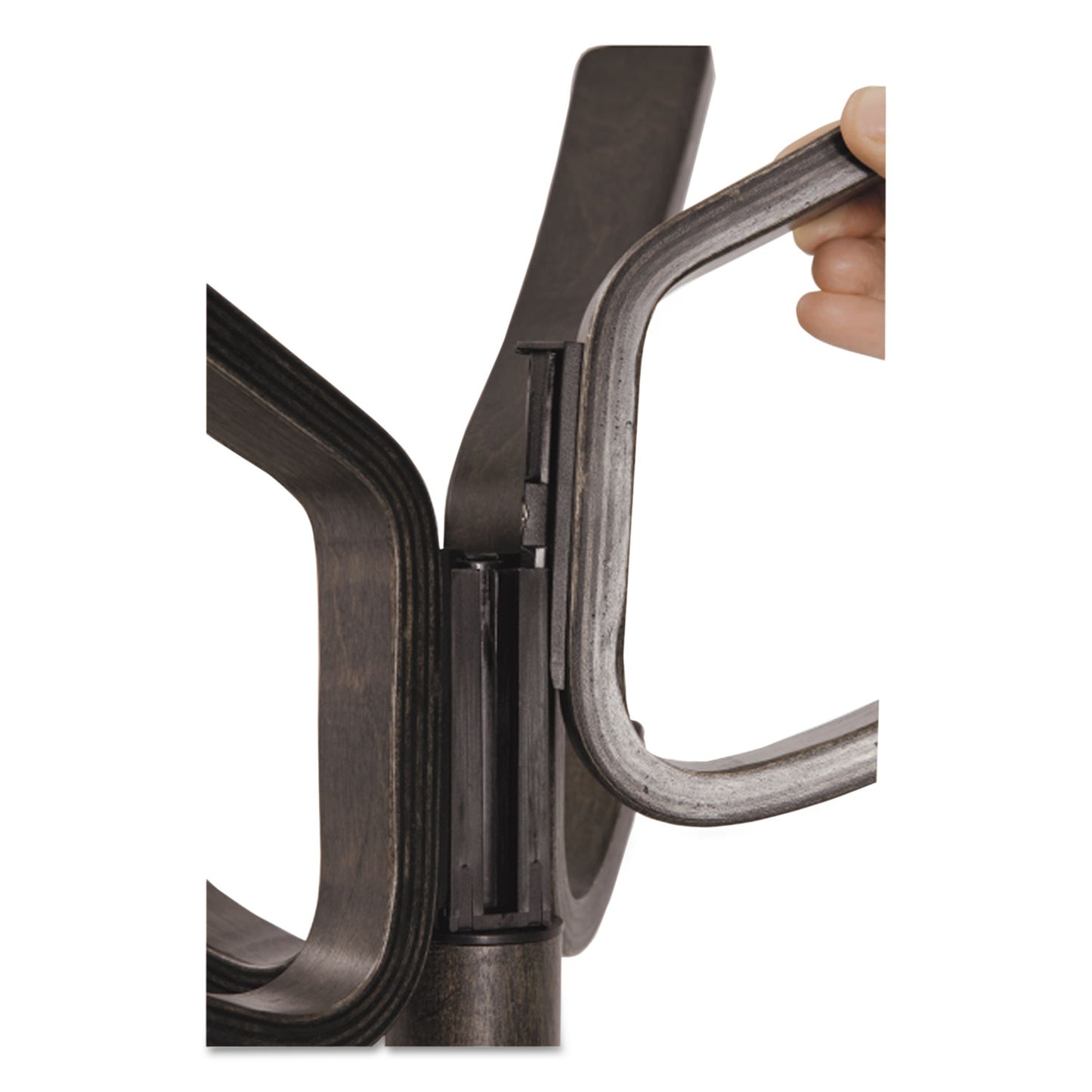 Alba Cafe Wood Coat Stand, Ten Peg/Five Hook, 21.67w x 21.67d x 69.33h, Espresso Brown (PMCAFE)