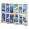 Safco Reveal Clear Literature Displays, 12 Compartments, 30w x 2d x 20.25h, Clear (5604CL)