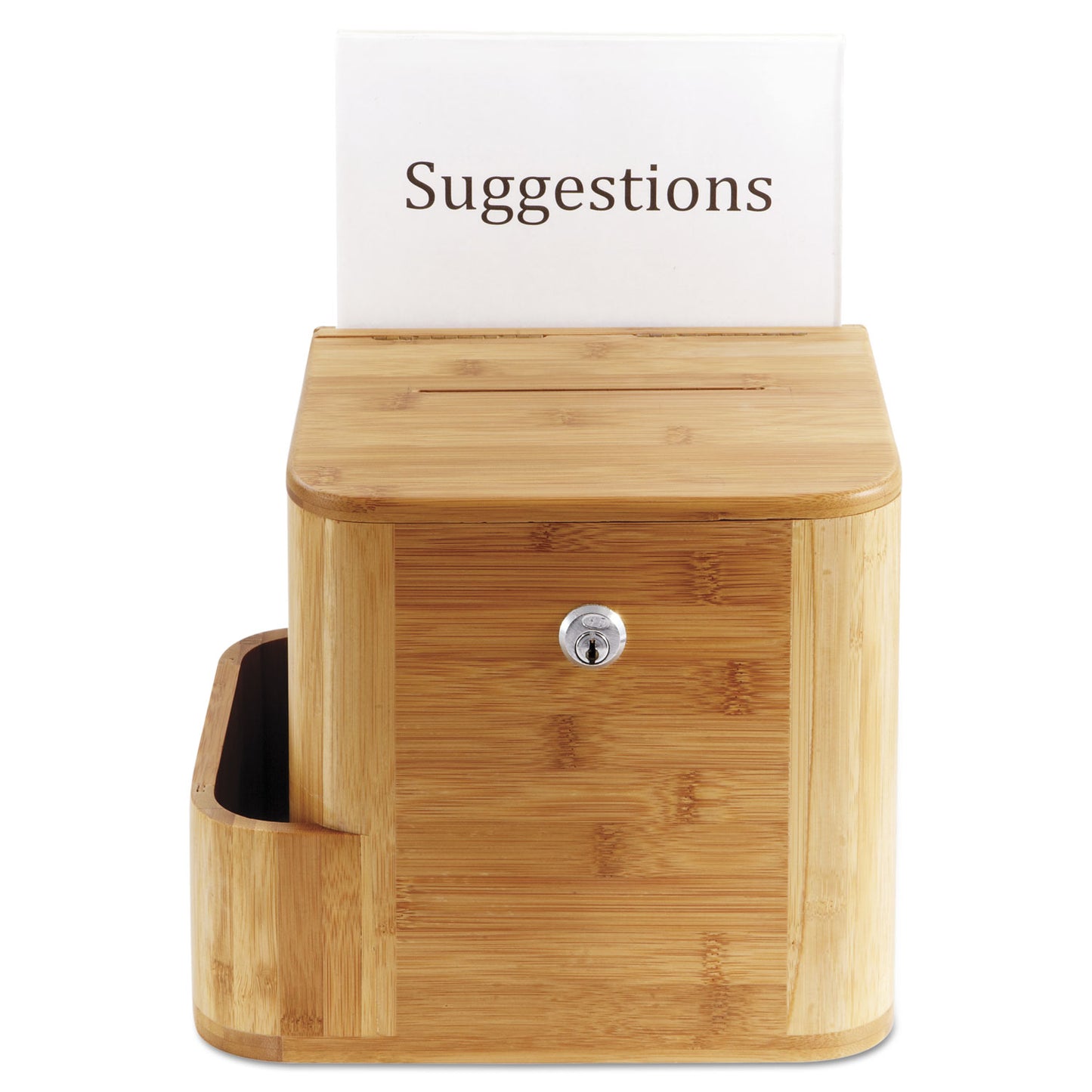 Safco Bamboo Suggestion Boxes, 10 x 8 x 14, Natural (4237NA)