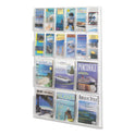 Safco Reveal Clear Literature Displays, 18 Compartments, 30w x 2d x 45h, Clear (5600CL)