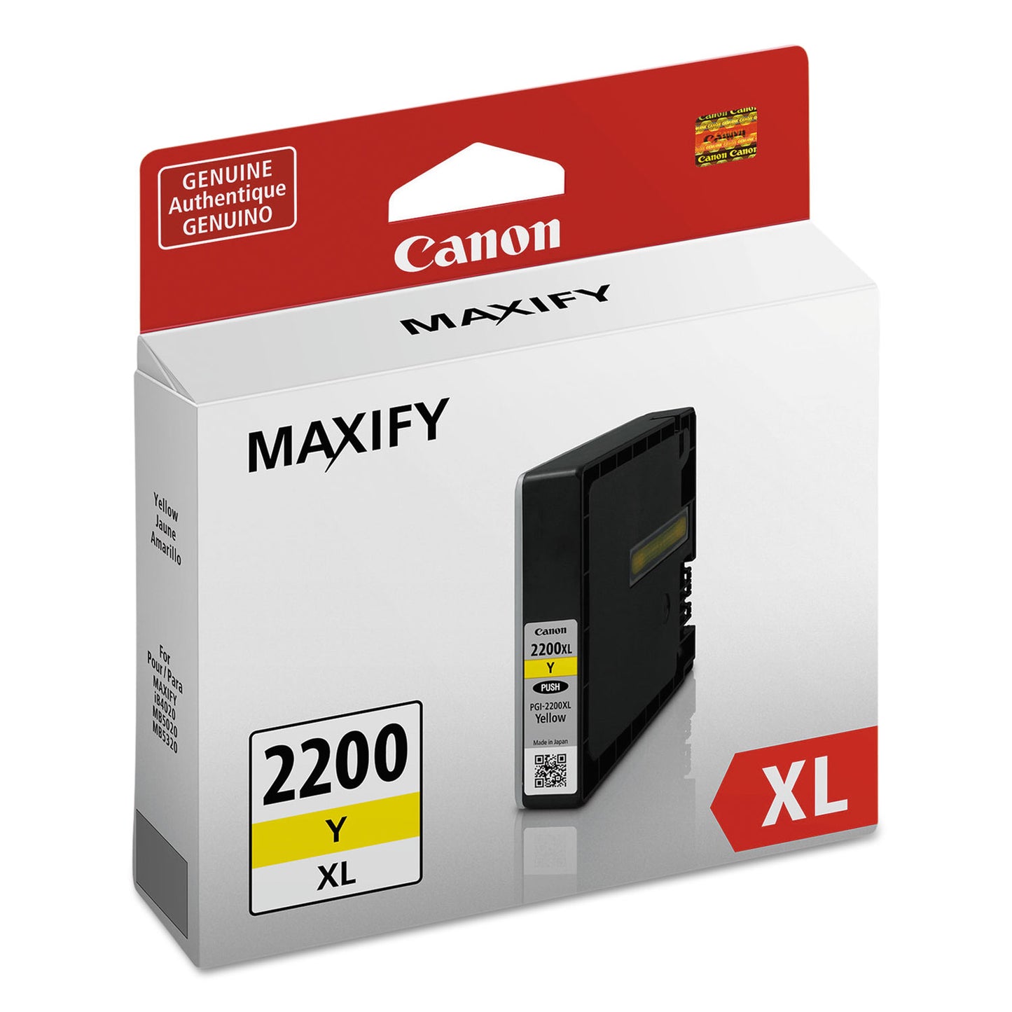 Canon 9270B001 (PGI-2200XL) High-Yield Ink, 1,520 Page-Yield, Yellow