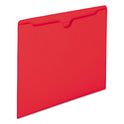 Smead Colored File Jackets with Reinforced Double-Ply Tab, Straight Tab, Letter Size, Red, 100/Box (75509)