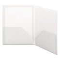 Smead Frame View Poly Two-Pocket Folder, 100-Sheet Capacity, 11 x 8.5, Clear/Oyster, 5/Pack (87706)