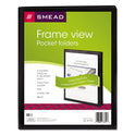 Smead Frame View Poly Two-Pocket Folder, 100-Sheet Capacity, 11 x 8.5, Clear/Black, 5/Pack (87705)