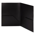 Smead Frame View Poly Two-Pocket Folder, 100-Sheet Capacity, 11 x 8.5, Clear/Black, 5/Pack (87705)