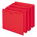 Smead Colored File Jackets with Reinforced Double-Ply Tab, Straight Tab, Letter Size, Red, 100/Box (75509)