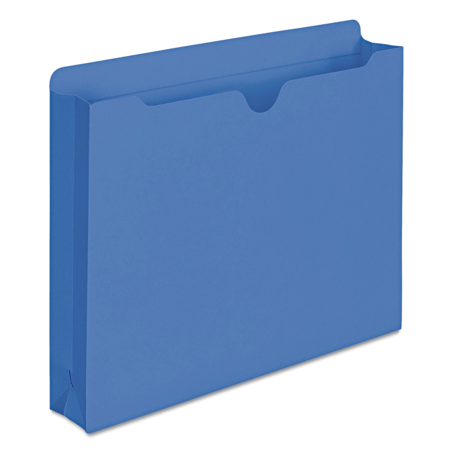 Smead Colored File Jackets with Reinforced Double-Ply Tab, Straight Tab, Letter Size, Blue, 50/Box (75562)