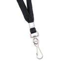 Advantus Deluxe Lanyards, Metal J-Hook Fastener, 36" Long, Black, 24/Box (75424)