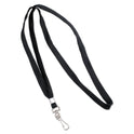 Advantus Deluxe Lanyards, Metal J-Hook Fastener, 36" Long, Black, 24/Box (75424)