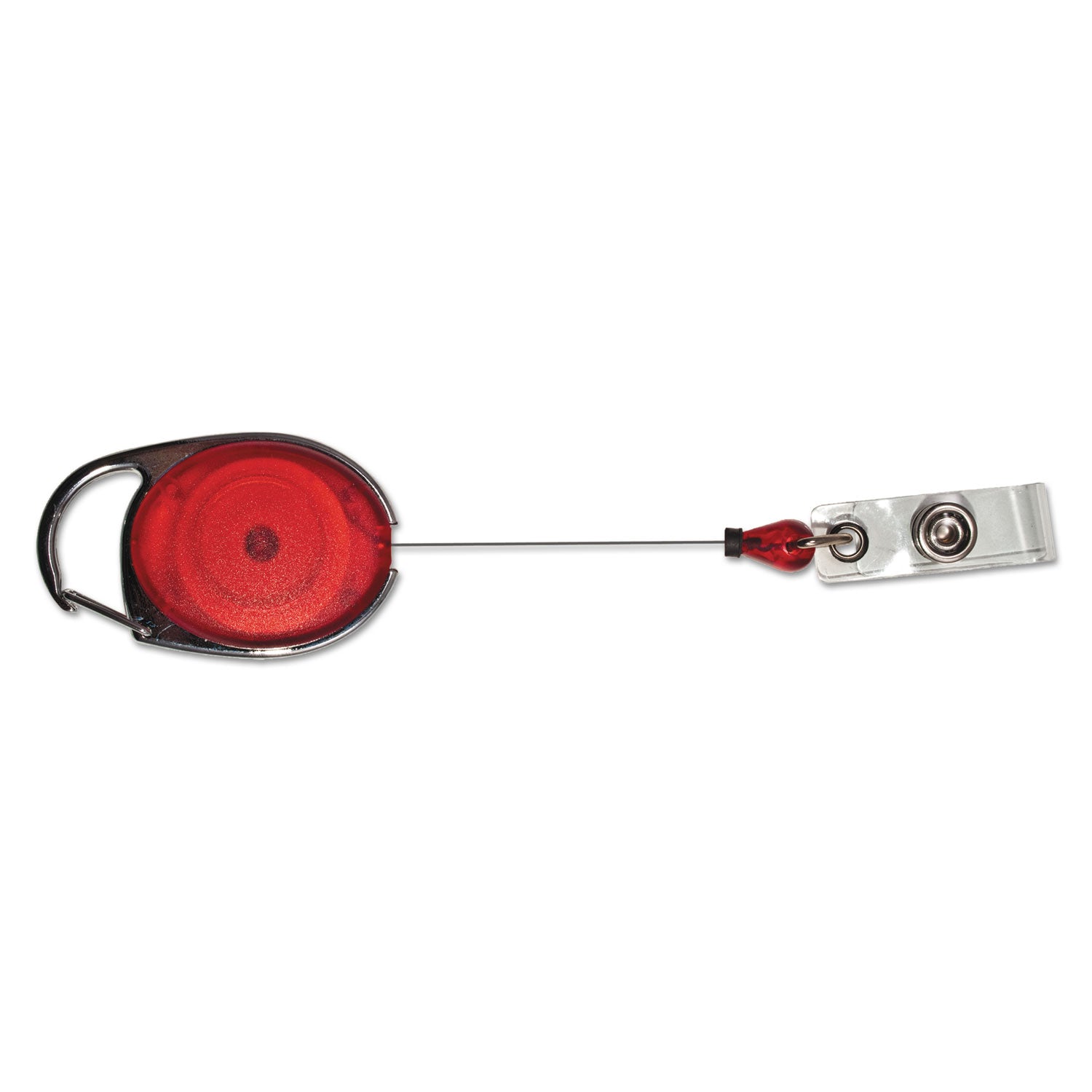 Advantus Carabiner-Style Retractable ID Card Reel, 30" Extension, Assorted Colors, 20/Pack (75552)
