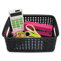 Advantus Weave Bins, 9.88 x 7.38 x 4, Black, 3/Pack (40326)