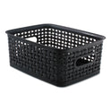 Advantus Weave Bins, 9.88 x 7.38 x 4, Black, 3/Pack (40326)