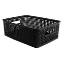 Advantus Weave Bins, 14.25 x 10.25 x 4.75, Black, 2/Pack (40327)