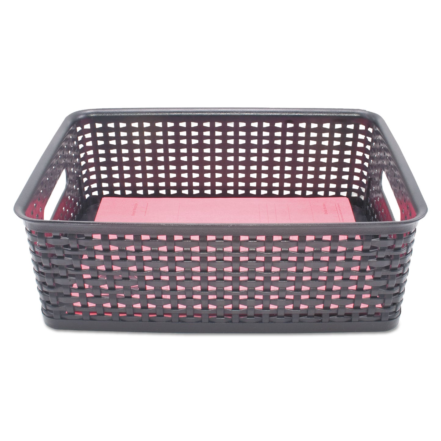 Advantus Weave Bins, 14.25 x 10.25 x 4.75, Black, 2/Pack (40327)