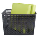 Advantus Weave Bins, 13.88 x 10.5 x 8.75, Black, 2/Pack (40328)