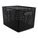 Advantus Weave Bins, 13.88 x 10.5 x 8.75, Black, 2/Pack (40328)