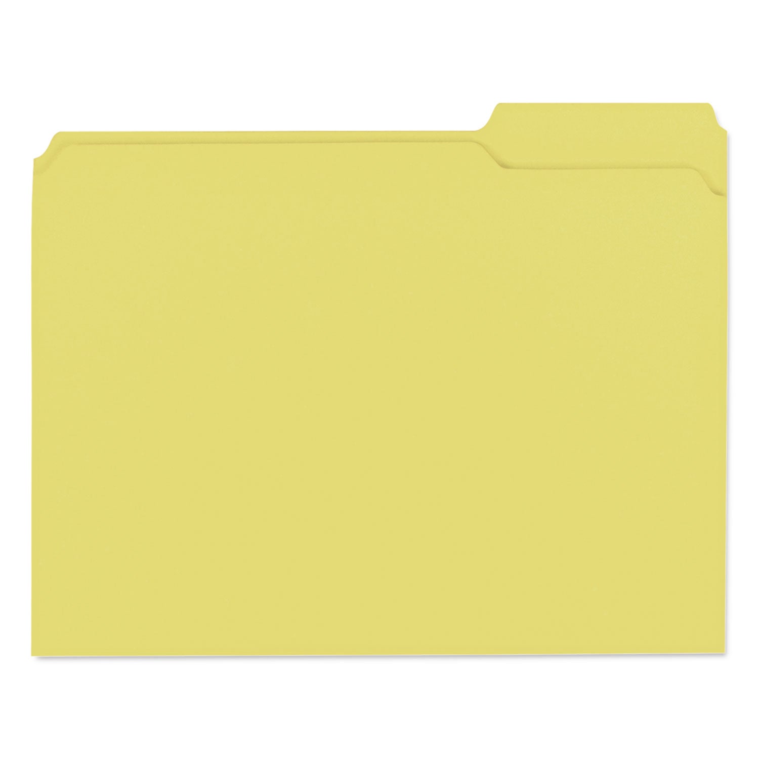 Universal Reinforced Top-Tab File Folders, 1/3-Cut Tabs: Assorted, Letter Size, 1" Expansion, Yellow, 100/Box (16164)