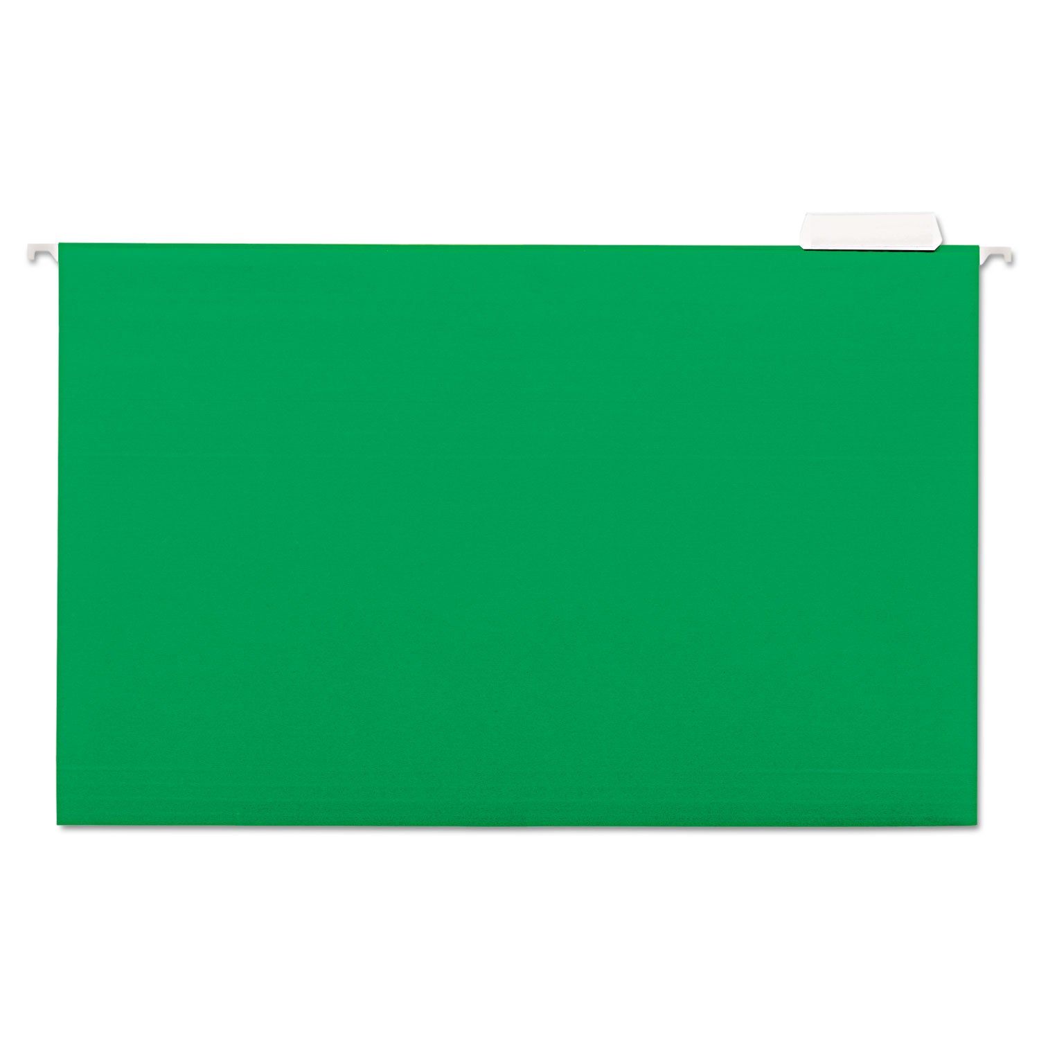 Universal Deluxe Bright Color Hanging File Folders, Legal Size, 1/5-Cut Tabs, Bright Green, 25/Box (14217)