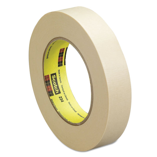 Scotch General Purpose Masking Tape 234, 3" Core, 18 mm x 55 m, Tan (23434)