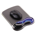 Kensington Duo Gel Wave Mouse Pad with Wrist Rest, 9.37 x 13, Blue (62401)