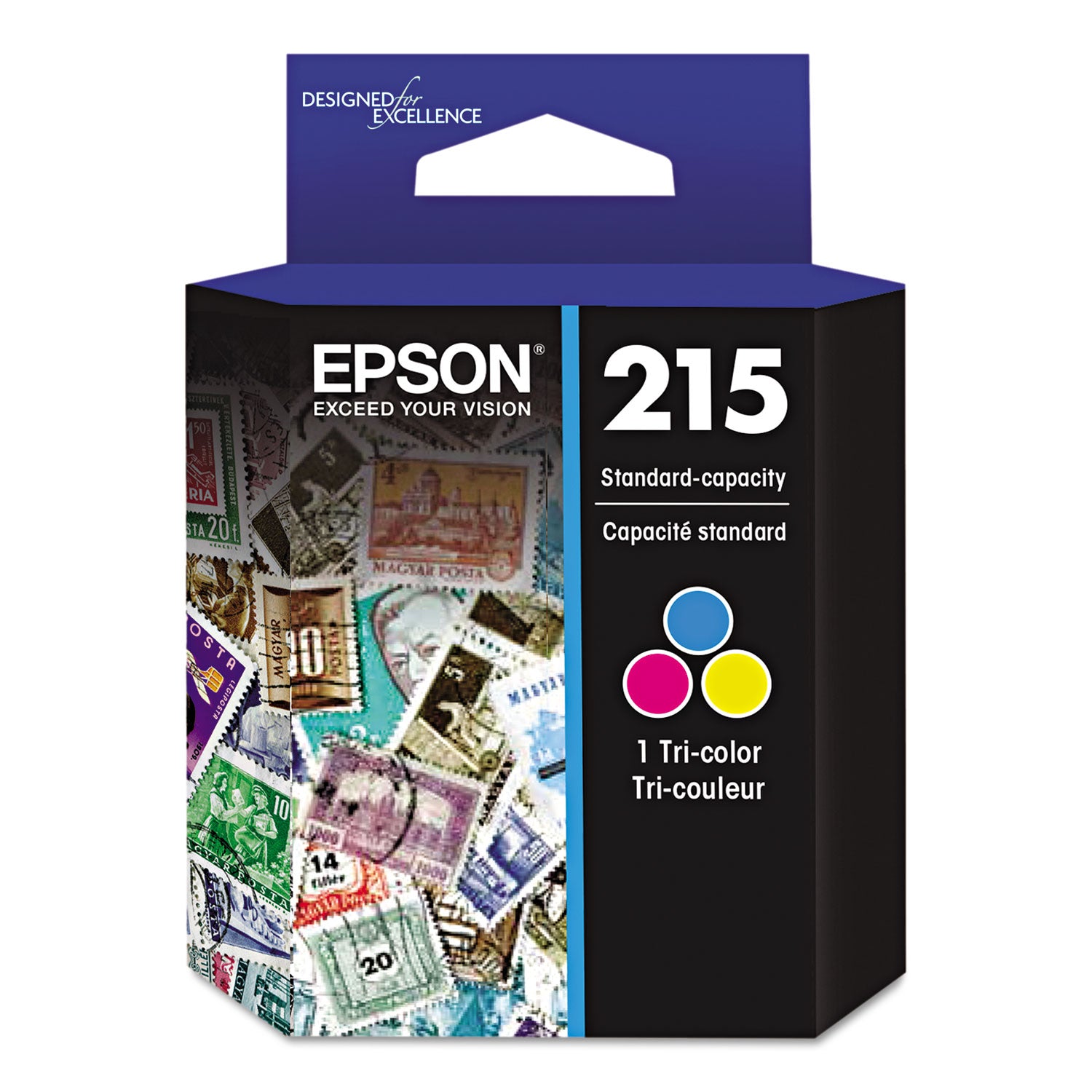 Epson T215530-S (215) DURABrite Ultra Ink, Tri-Color