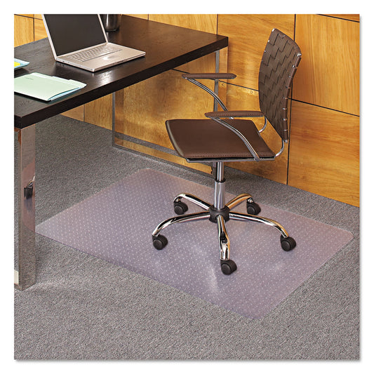 ES Robbins EverLife Light Use Chair Mat for Flat Pile Carpet, Rectangular, 36 x 44, Clear (121821)