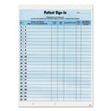 Tabbies Patient Sign-In Label Forms, Two-Part Carbon, 8.5 x 11.63, Blue Sheets, 125 Forms Total (14531)