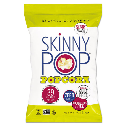 SkinnyPop Popcorn Popcorn, Original, 1 oz Bag, 12/Carton (00408)