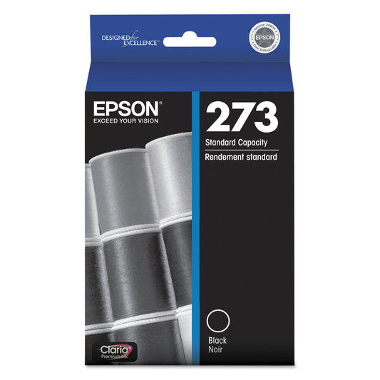 Epson T273020-S (273) Claria Ink, 250 Page-Yield, Black
