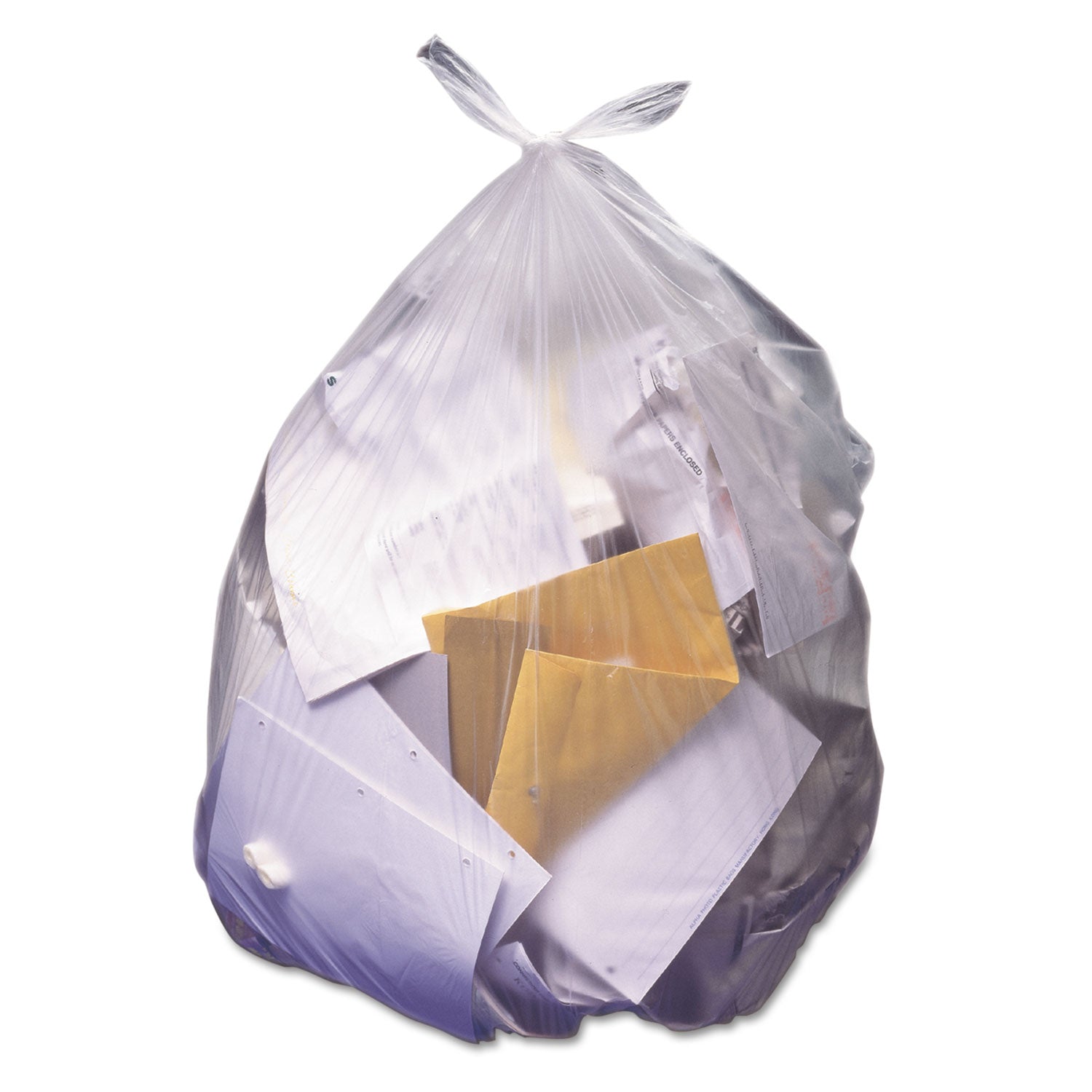 Heritage High-Density Waste Can Liners, 45 gal, 12 mic, 40" x 48", Natural, 25 Bags/Roll, 10 Rolls/Carton (Z8048MNR03)