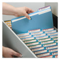 Smead Colored Pressboard Fastener Folders with SafeSHIELD Coated Fasteners, 2" Expansion, 2 Fasteners, Letter Size, Blue, 25/Box (14937)