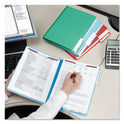Smead Colored Pressboard Fastener Folders with SafeSHIELD Coated Fasteners, 2" Expansion, 2 Fasteners, Letter Size, Blue, 25/Box (14937)