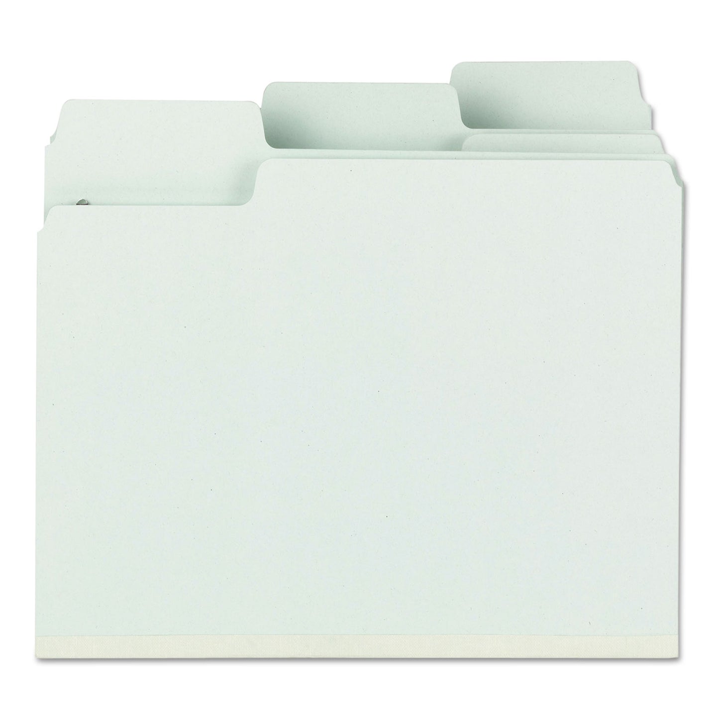 Smead SuperTab Pressboard Fastener Folders with Two SafeSHIELD Fasteners, 2" Expansion, Letter Size, Gray-Green, 25/Box (14981)
