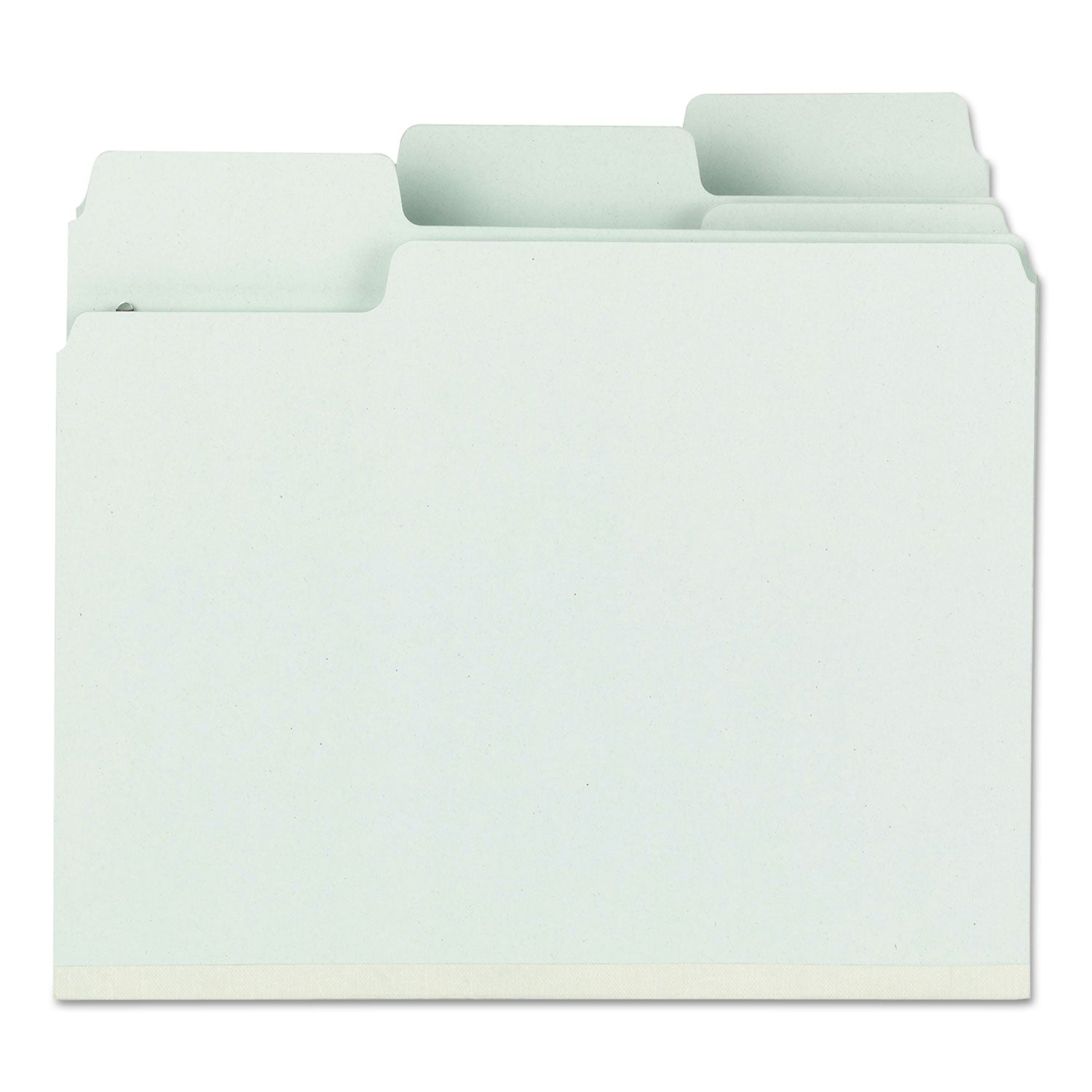 Smead SuperTab Pressboard Fastener Folders with Two SafeSHIELD Fasteners, 2" Expansion, Letter Size, Gray-Green, 25/Box (14981)