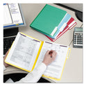 Smead Colored Pressboard Fastener Folders with SafeSHIELD Coated Fasteners, 2" Expansion, 2 Fasteners, Letter Size, Yellow, 25/Box (14939)