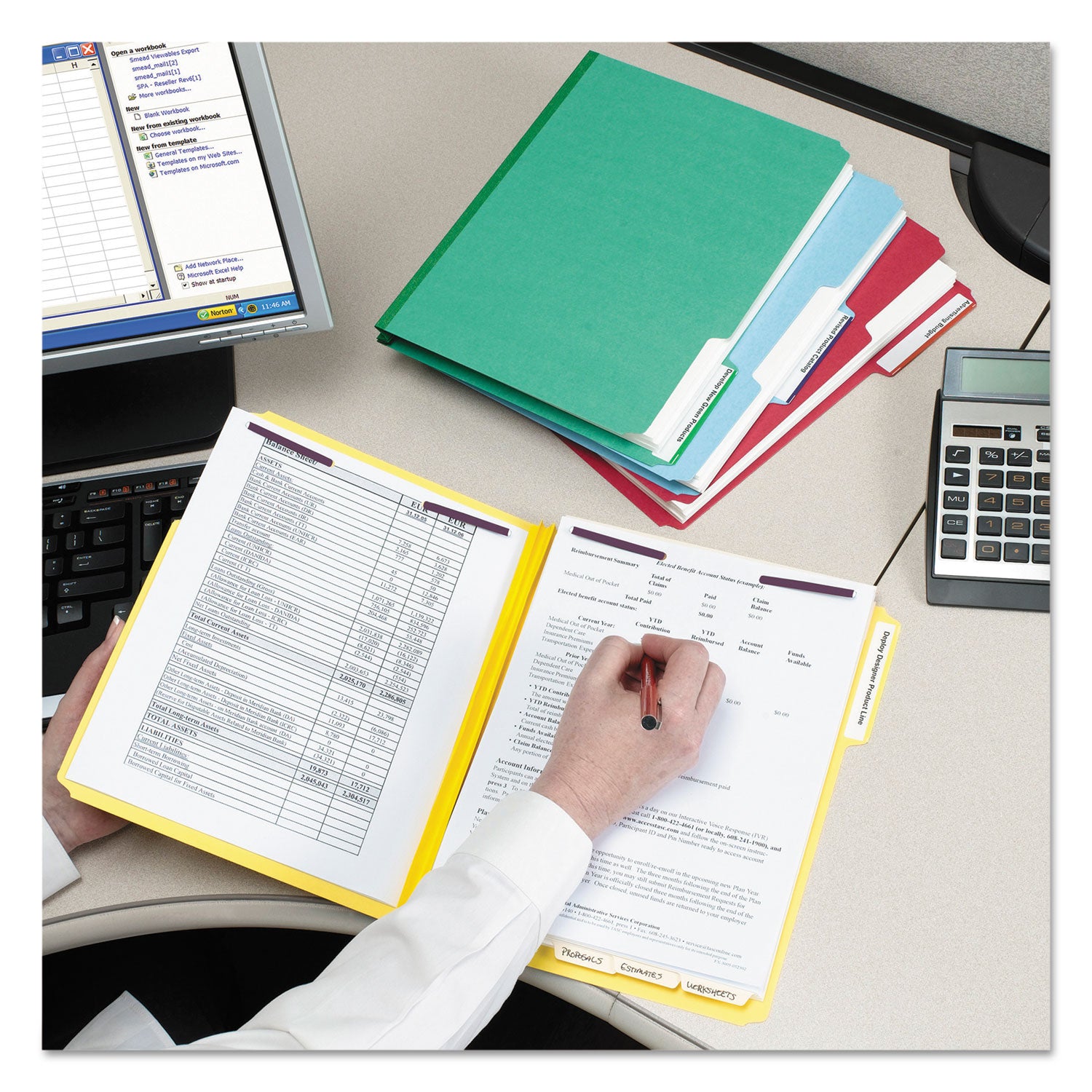 Smead Colored Pressboard Fastener Folders with SafeSHIELD Coated Fasteners, 2" Expansion, 2 Fasteners, Letter Size, Yellow, 25/Box (14939)