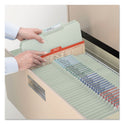 Smead Recycled Pressboard Folders, Two SafeSHIELD Coated Fasteners, 2/5-Cut: R of C, 2" Expansion, Letter Size, Gray-Green, 25/Box (14982)