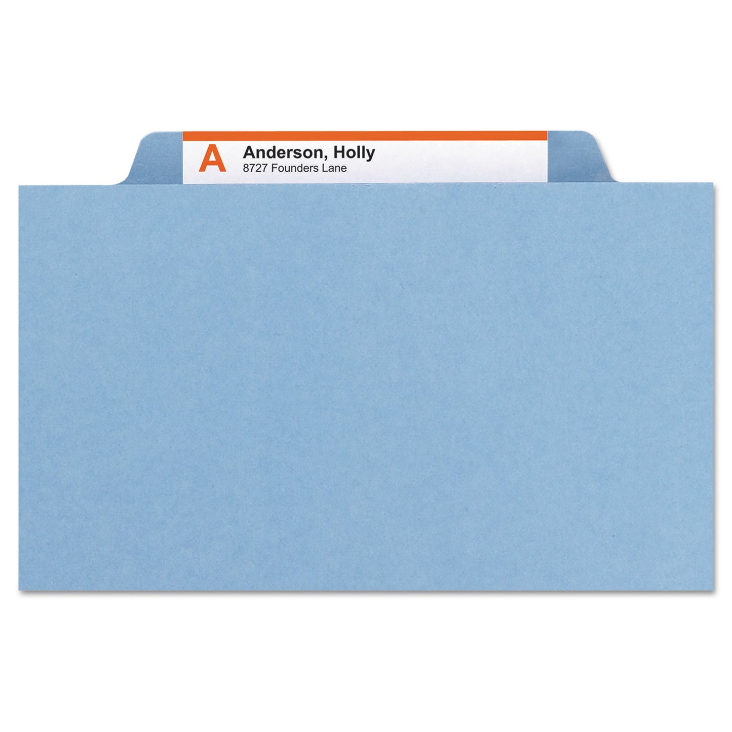 Smead Expanding Recycled Heavy Pressboard Folders, 1/3-Cut Tabs: Assorted, Letter Size, 1" Expansion, Blue, 25/Box (21530)