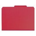 Smead Expanding Recycled Heavy Pressboard Folders, 1/3-Cut Tabs: Assorted, Letter Size, 1" Expansion, Bright Red, 25/Box (21538)