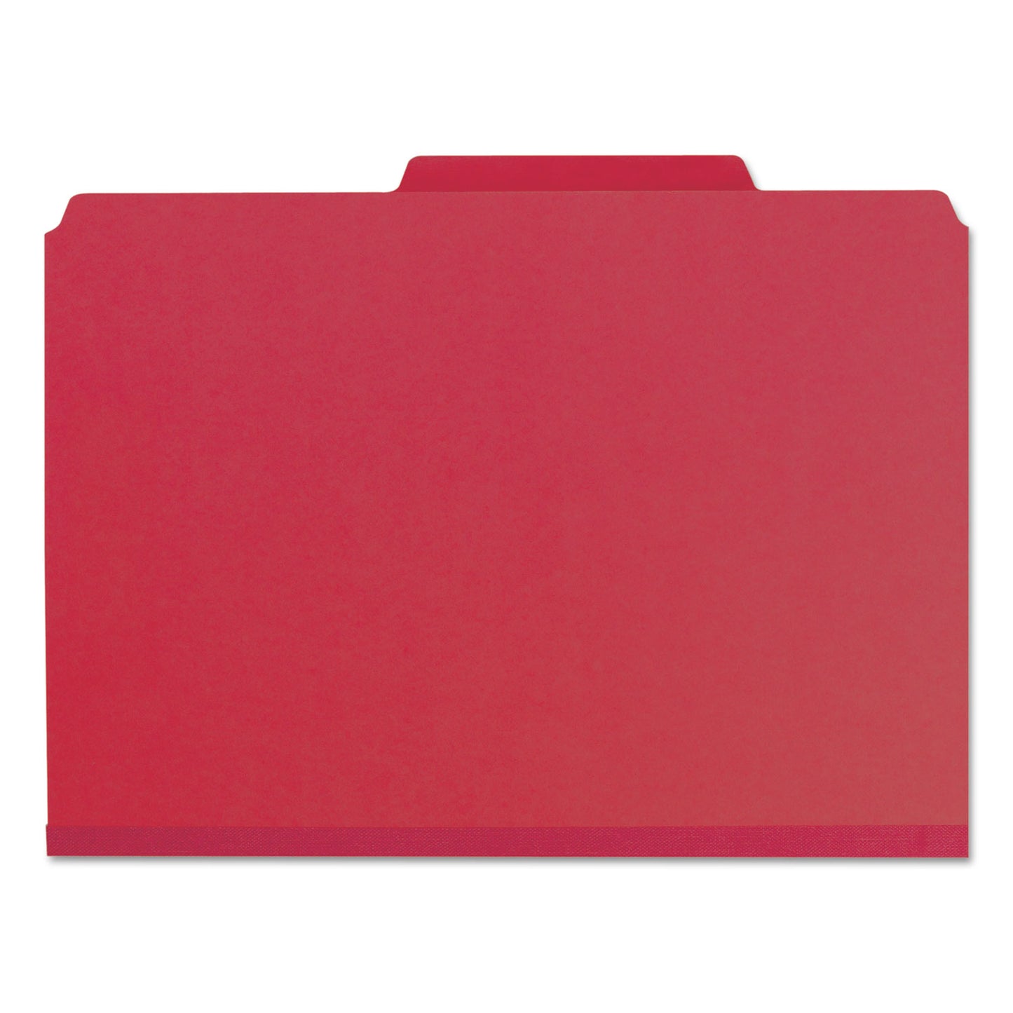 Smead Expanding Recycled Heavy Pressboard Folders, 1/3-Cut Tabs: Assorted, Letter Size, 1" Expansion, Bright Red, 25/Box (21538)