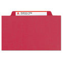 Smead Expanding Recycled Heavy Pressboard Folders, 1/3-Cut Tabs: Assorted, Letter Size, 1" Expansion, Bright Red, 25/Box (21538)