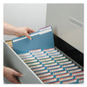 Smead Expanding Recycled Heavy Pressboard Folders, 1/3-Cut Tabs: Assorted, Letter Size, 1" Expansion, Blue, 25/Box (21530)