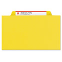 Smead Expanding Recycled Heavy Pressboard Folders, 1/3-Cut Tabs: Assorted, Letter Size, 1" Expansion, Yellow, 25/Box (21562)